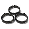 Natural Golden Sheen Obsidian Beaded Stretch Bracelet G-E010-01-05-2