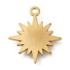 Real 18K Gold Plated 304 Stainless Steel Pendants STAS-A084-23G-03-2