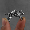 304 Stainless Steel Viking Wolf Pendant Necklaces for Men FS-WG017A5-01-4