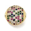 Brass Micro Pave Cubic Zirconia Beads KK-L229-023G-01-1