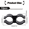 Plastic Double Pipe Clamps LS-FIND-WH0036-40-2