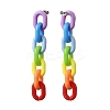 Rainbow Dangle Stud Earrings EJEW-JE04220-2
