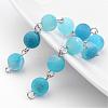 Handmade Natural Weathered Agate Beads Chains AJEW-JB00242-2