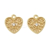 Brass Micro Pave Clear Cubic Zirconia Charms KK-CBA74BF-08G-1
