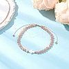 Natural Sunstone Beaded Braided Bead Bracelets for Women BJEW-JB12211-01-1
