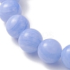 Natural Dyed Blue Lace Agate & Green Aventurine & Dyed Lapis Lazuli & Quartz Crystal & Red Aventurine & Carnelian & Dyed Quartz & Amethyst Beads Stretch Bracelets for Women BJEW-JB12934-01-4