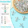 60Pcs 10 Colors Acrylic Pendants PALLOY-CJ00098-2