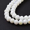 Electroplate Opaque Solid Color Glass Beads Strands EGLA-A034-P1mm-L17-4