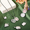 6Pcs 6 Styles 316 Stainless Steel Locket Pendants STAS-TA0003-24-7