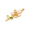 Brass Micro Pave Cubic Zirconia Pendants KK-R100-03G-2