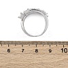 Brass Micro Pave Clear Cubic Zirconia Finger Rings RJEW-S398-01P-5