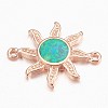 Synthetic Opal Links Connectors KK-K228-06-RG-2