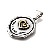 304 Stainless Steel Pendants STAS-R163-03ASG-2