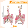 2Pcs Polyester Bowknot Bag Extension Chains PURS-ME0001-01A-2