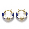 Brass Huggie Hoop Earrings EJEW-S209-06B-2