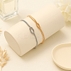 2 Bags 2 Colors Brass Snake Chain Bracelets for Women BJEW-GO0001-09-4