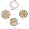 CREATCABIN Flat Round Wooden Tarot Plates DJEW-CN0001-21B-3