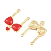 Brass Enamel Pendants KK-B167-03G-01-2
