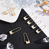 ARRICRAFT 8Pcs Brass Safety Pin Shape Dangle Hoop Earrings for Men Women KK-AR0002-90-4