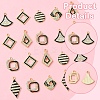28Pcs 7 Styles Alloy Enamel Pendants FIND-FS0003-23-3