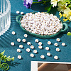 500Pcs Plating Acrylic Beads PACR-TADJ0001-01L-4