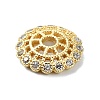 Rack Plating Brass Micro Pave Clear Cubic Zirconia Bead Caps KK-U014-11A-G-2
