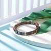 Coconut & Synthetic Hematite Stretch Bracelet BJEW-JB07990-2