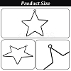 5 Styles Iron Star Ring for DIY Woven Net/Web with Feather IFIN-GF0001-67B-6