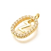 Brass Micro Pave Cubic Zirconia Pendants ZIRC-P123-01G-Z01-2