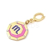 304 Stainless Steel Enamel Pendant Decoration STAS-S168-01G-08-2