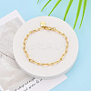 Brass Paperclip Chain Bracelets for Women BJEW-N032-07C-G-1