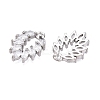 Brass Micro Pave Clear Cubic Zirconia Pendants KK-T060-33P-RS-2