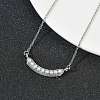 Brass with ABS Plastic Imitation Pearl Pea Pod Pendant Necklaces NJEW-P347-01P-2