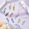 40Pcs 10 Colors 201 Stainless Steel Filigree Pendants STAS-GA0001-78-4
