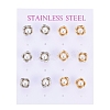 304 Stainless Steel Stud Earrings EJEW-I236-03-4