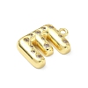 Brass Micro Pave Clear Cubic Zirconia Pendants KK-I476-02G-E-2
