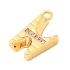 Brass Micro Pave Cubic Zirconia Pendants KK-C117-12G-N-2