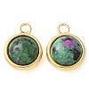 Ion Plating(IP) 304 Stainless Steel with Gemstone Pendants STAS-Q345-11G-01-1