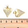 Brass Pave Clear Cubic Zirconia Pendants KK-U009-05H-G-3