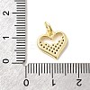 Brass Micro Pave Cubic Zirconia Charms KK-C139-25C-G-3