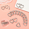 20Pcs Zinc Alloy Rhinestone Spring Gate Rings FIND-SP0004-36P-7