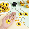 Zinc Alloy Enamel Connector Charms and Iron Resin Keychain DIY-PH0008-31-6