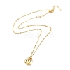 Initial Letter Brass Pendant Necklace NJEW-A015-21G-S-2