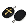 Natural Obsidian Pendants G-S392-01I-2