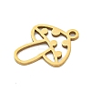 Ion Plating(IP) 201 Stainless Steel Pendants STAS-M015-09G-2
