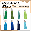 32Pcs 8 Colors Plastic Polyester Tassel Pendant Decorations FIND-LP0008-44B-2