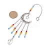 Moon & Star Tibetan Style Alloy Charm Hanging Ornaments HJEW-TA00246-3