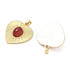 Brass & Natural Carnelian Pendants GG-CBAD360-13G-02-2
