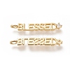 Brass Micro Pave Clear Cubic Zirconia Pendants ZIRC-L091-062G-2