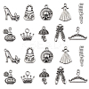 100Pcs 10 Style Tibetan Style Alloy Pendants TIBEP-CJ0001-75-1